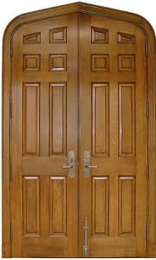 Quartersawn White Oak Gothic top double door